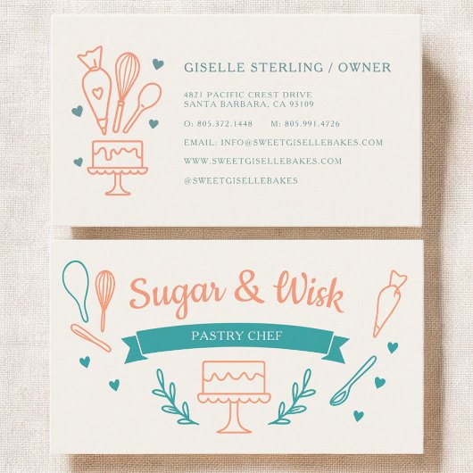 Pastry Chef Bakery Baker Visitenkarte