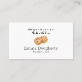 Pastry Chef Chocolate Chip Cookie Baker Modern Visitenkarte (Vorderseite)