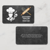 Pastry Chef | Whisk Rolling Pin | Baker Visitenkarte (Vorne/Hinten)