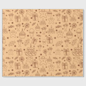 Pastry Doodle Muster Geschenkpapier (Flach)