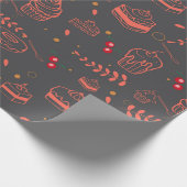 Pastry Doodle Muster Geschenkpapier (Ecke)