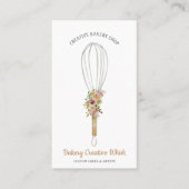 Pastry Whisk Logo boho Visitenkarte (Vorderseite)