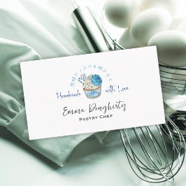Pasty Koch Blue Cupcake Watercolor Ristorante La L Visitenkarte