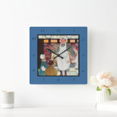 Pat-a-cake, pat-a-cake, Baker's man Quadratische Wanduhr (Zuhause)