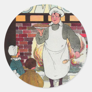 Pat-a-cake, pat-a-cake, Baker's man Runder Aufkleber