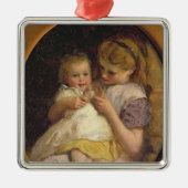 Pat-ein-Kuchen Silbernes Ornament (Vorne)