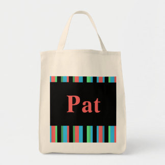 Pat Hübsch Striped Bio Lebensmitteltasche Tragetasche