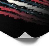 Pat. Juli: Jet Jet Airplane American Flag 4. Poster (Ecke)