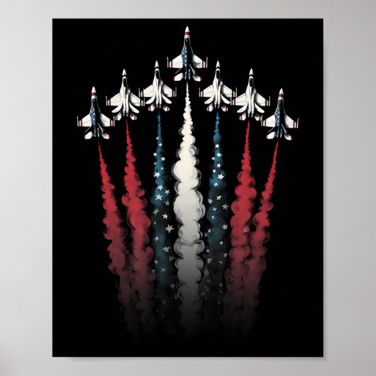 Pat. Juli: Jet Jet Airplane American Flag 4. Poster (Vorne)