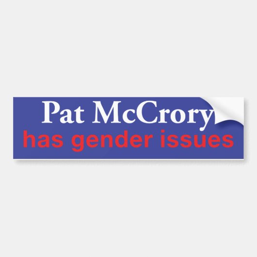 Pat McCrory hat Geschlechts-Fragen Autoaufkleber (Vorne)