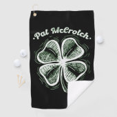 Pat McCrotch zum Glück des Irish St Patricks Day Golfhandtuch (Insitu)