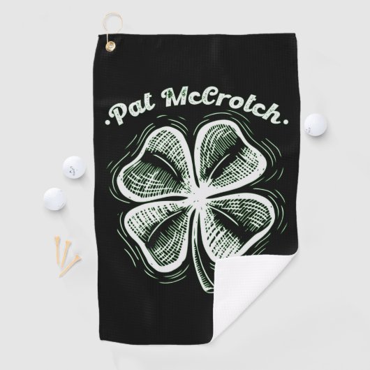 Pat McCrotch zum Glück des Irish St Patricks Day Golfhandtuch (Insitu)