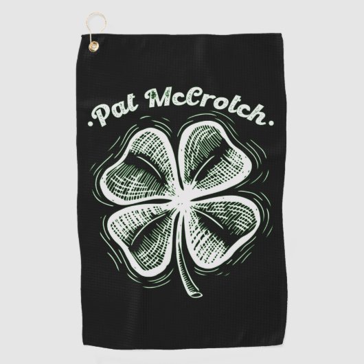 Pat McCrotch zum Glück des Irish St Patricks Day Golfhandtuch (Vorderseite)