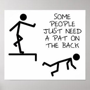 Pat on auf dem Back Funny T - Shirt Poster