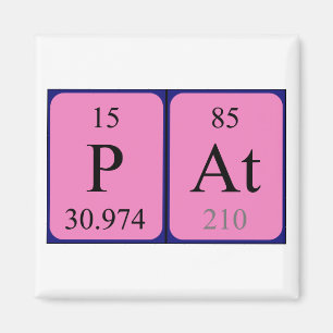 Pat-Periodensystemnamenmagnet Magnet