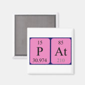 Pat periodischer Tabellenname-Magnet Magnet (Vorderseite/Rückseite)