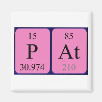 Pat periodischer Tabellenname-Magnet