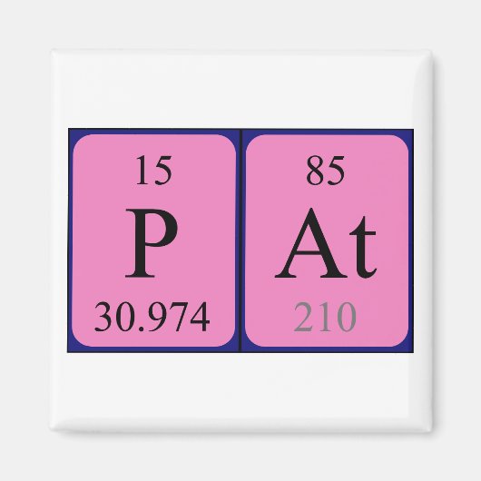 Pat periodischer Tabellenname-Magnet Magnet (Vorne)