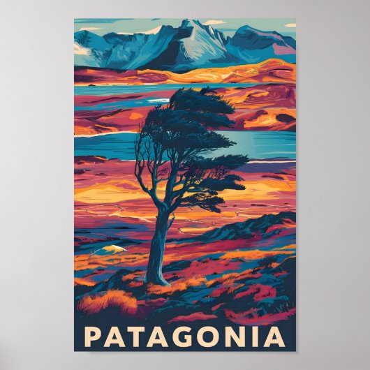 Patagonia Argentinien Berühmter Reiseort Poster (Vorne)