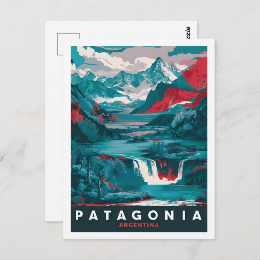 Patagonia Argentinien Berühmter Reiseort Postkarte (Vorne/Hinten)