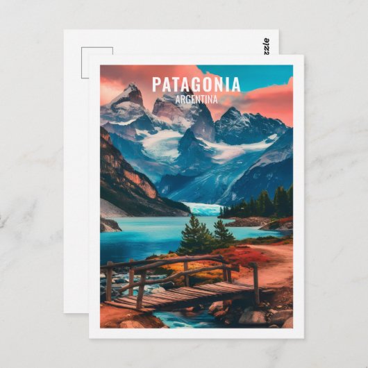 Patagonia Argentinien Berühmter Reiseort Postkarte (Vorne/Hinten)