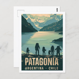 Patagonia Argentinien Chili Vintage Reiseort Postkarte