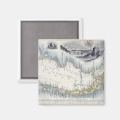 Patagonia, aus einer Reihe von Weltkarten veröffen Magnet (Vorderseite/Rückseite)