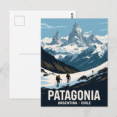 Patagonia Bergabenteuer Postkarte (Vorne/Hinten)