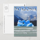 Patagonia iceberg grau postkarte (Vorne/Hinten)