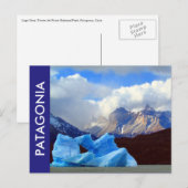 Patagonia lago grau postkarte (Vorne/Hinten)
