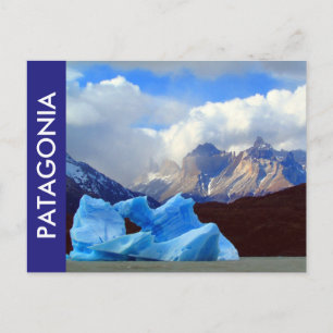 Patagonia lago grau postkarte