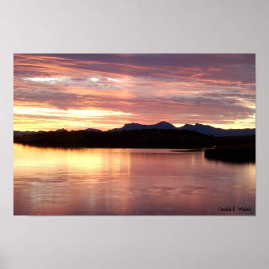 Patagonia Lake Sunset 1 Poster (Vorne)