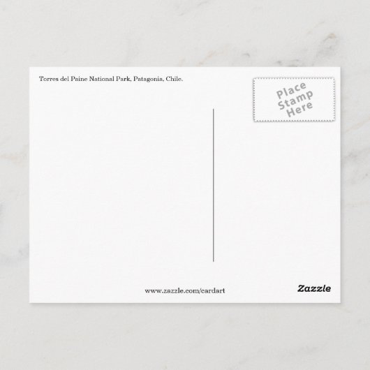 Patagonia Postkarte (Rückseite)