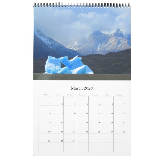 Patagonia Südamerika Kalender (Mär 2026)