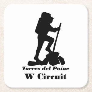 Patagonia - Torres del Paine - W Circuit - Wandern Rechteckiger Pappuntersetzer