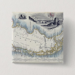 Patagonia, von einer Reihe Weltkarten Button