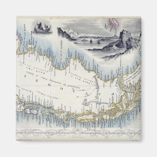 Patagonia, von einer Reihe Weltkarten Magnet