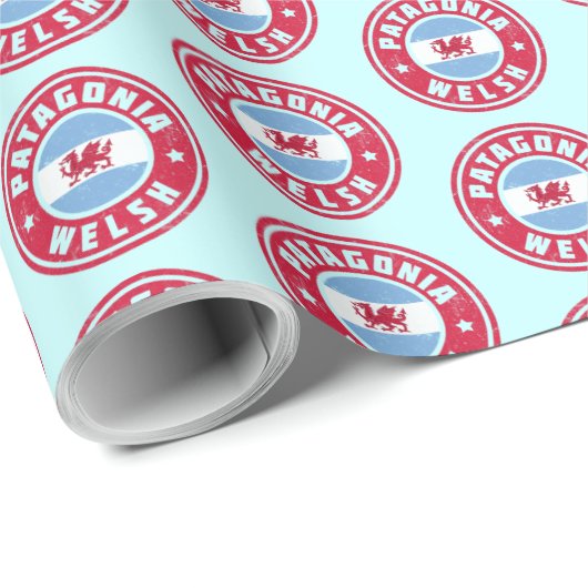 Patagonia-Waliser-Flaggen-Geschenk-Verpackung Geschenkpapier (Rolleneckpunkt)