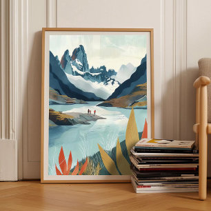 Patagonien Druck Chile Illustration Chile Reise Poster