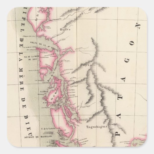 Patagonien, Südamerika 40 Quadratischer Aufkleber (Vorderseite)