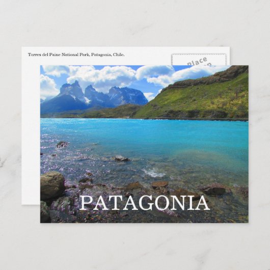 Patagonischer See Postkarte (Vorne/Hinten)