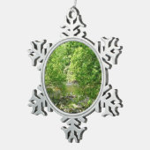 Patapsco River View Maryland Nature Fotografy Schneeflocken Zinn-Ornament (Rechts)