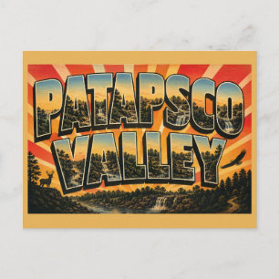 Patapsco Valley State Park MD Vintage Reise Kunst Postkarte