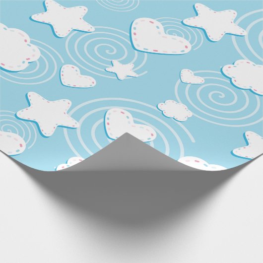 Patch 3D für Herz und Sterne Geschenkpapier (Ecke)