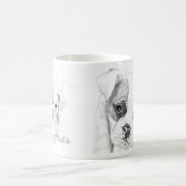 Patch A Boxer Puppy Zeichne Kunst Kaffeetasse (Mittel)