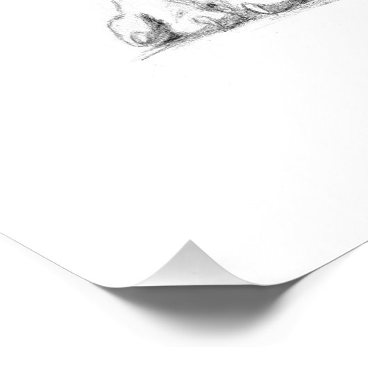 Patch A Boxer Puppy Zeichne Kunst Poster (Ecke)