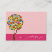 Patch-Arbeitsstruktur auf rosa Visitenkarten Visitenkarte (Rückseite)