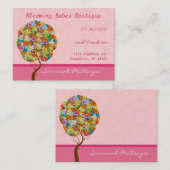 Patch-Arbeitsstruktur auf rosa Visitenkarten Visitenkarte (Vorne/Hinten)