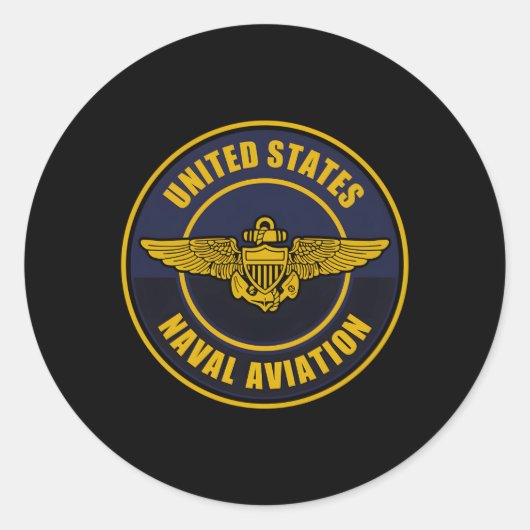 Patch für die Marine Aviation Wings Runder Aufkleber (Vorderseite)