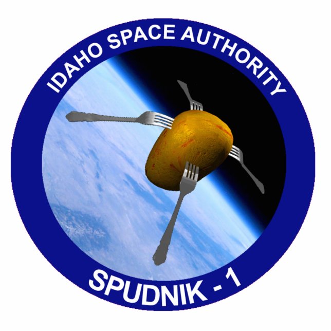 Patch für die Satellitenmission von Idaho Spudnik Fotoskulptur Magnet (Vorne)